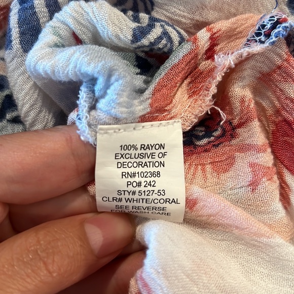 Blue Island floral open front beach dress, - Picture 7 of 7